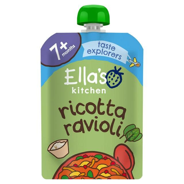 Ella's Kitchen Organic Spinach & Ricotta Ravioli Baby Food Pouch 7+ Months 130g - gallery image 1