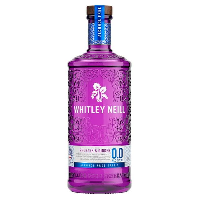 Whitley Neill 0.0% Alcohol Free Rhubarb & Ginger Spirit 70cl - gallery image 1