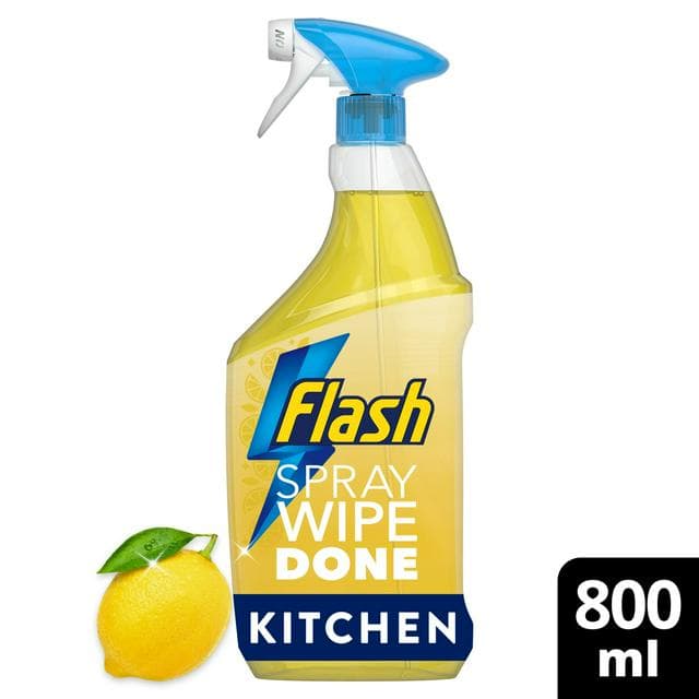 Flash Wipe Done Bright Crisp Lemon Cleaning Spray 800ml - gallery image 1