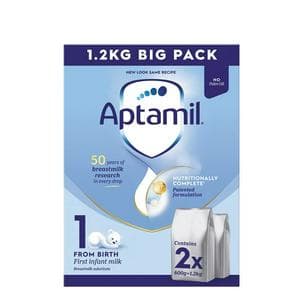 Aptamil 1 First Infant Baby Milk Formula Powder From Birth Big Pack 1.2kg