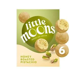 Little Moons Honey Roasted Pistachio Soft Mochi & Gelato Ice Cream 6x32g
