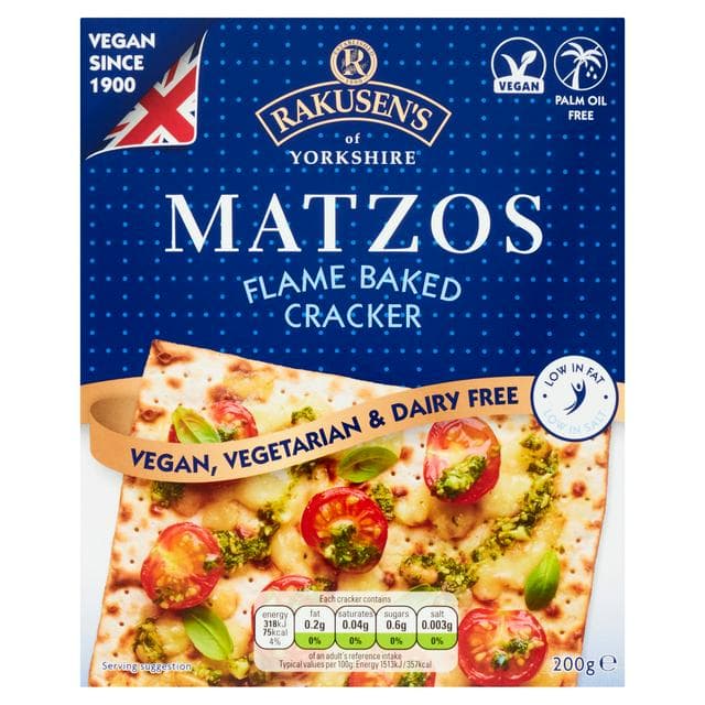 Rakusen's of Yorkshire Matzos Flame Baked Cracker 200g - gallery image 1