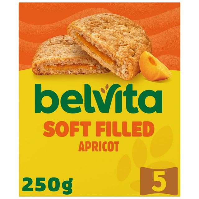 Belvita Soft Bakes 5 x 50g Apricot Filled Cereal Multipack Snack Bars - gallery image 1