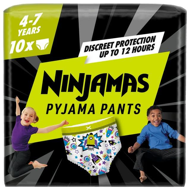 Pampers Ninjamas Pyjama Pants Boys 4-7 Years x10 - gallery image 1