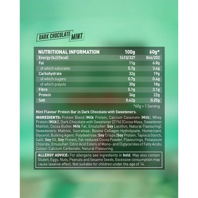 Grenade Dark Chocolate Mint Flavour 60g - gallery image 3