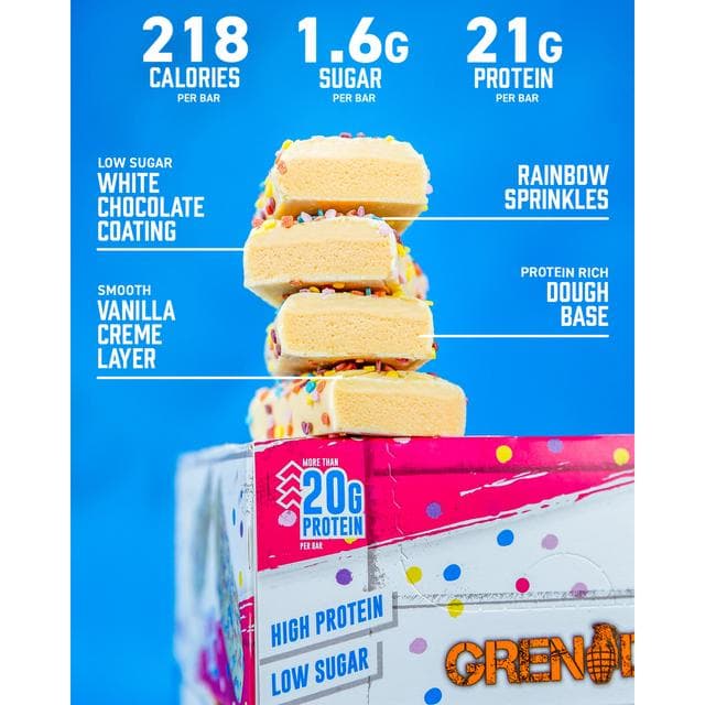 Grenade Birthday Cake Vanilla Flavour 60g - gallery image 2