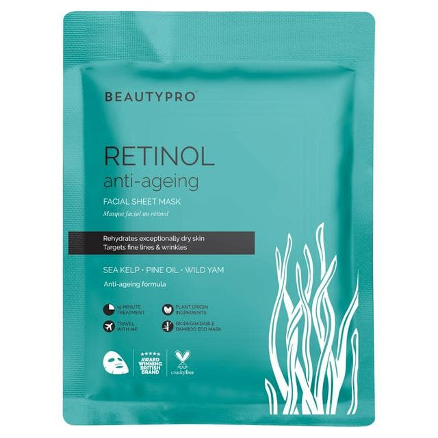 BeautyPro Retinol Anti Ageing Facial Sheet Mask 22ml - gallery image 1
