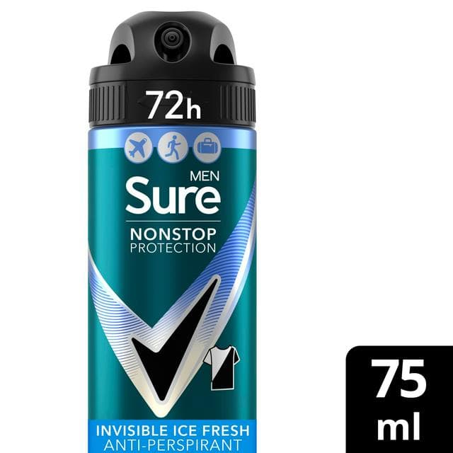 Sure Invisible Ice Fresh Nonstop Protection Anti Perspirant Deodorant Travel Size 75ml - gallery image 1