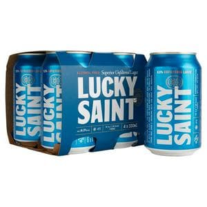 Lucky Saint 0.5% Low Alcohol Lager 4 x 330ml