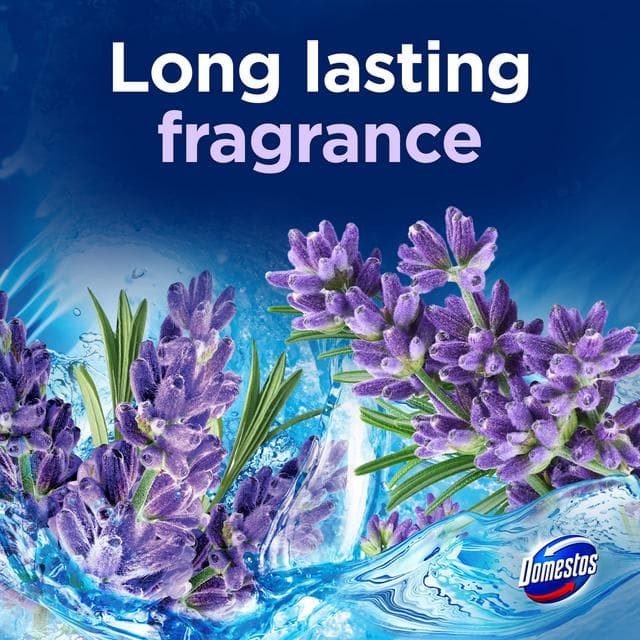 Domestos Power 5 Lavender Toilet Freshener Rim Block Cleaner Duo Pack 2x50g - gallery image 5