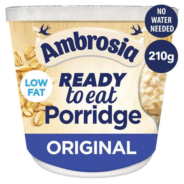 Ambrosia Ready to Eat Porridge Oat Cereal Pot Original 210g - gallery image 1