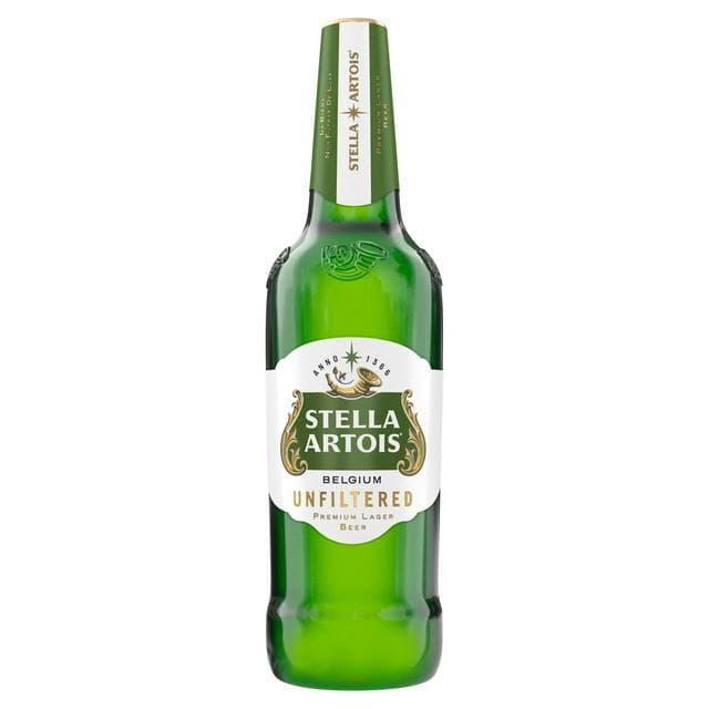 Stella Artois Unfiltered Premium Lager Beer Bottle 620ml - gallery image 1