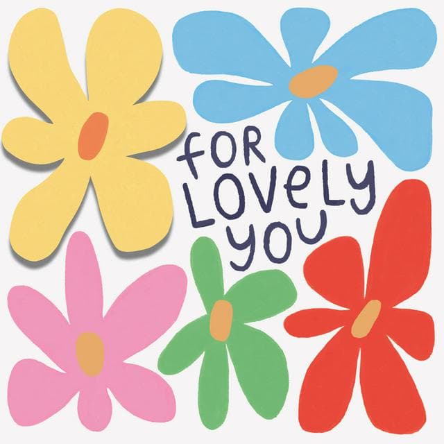 Sainsbury's Open Card For Lovely You Rainbow Flowers Greeting Card - gallery image 1