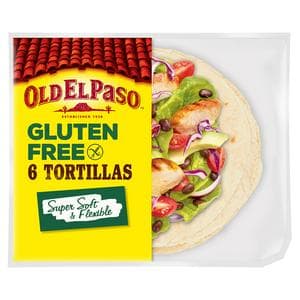 Old El Paso Mexican Gluten Free Regular Original Tortilla Wraps x6 216g