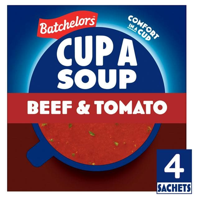 Batchelors Cup a Soup Beef & Tomato Sachets x4 88g - gallery image 1