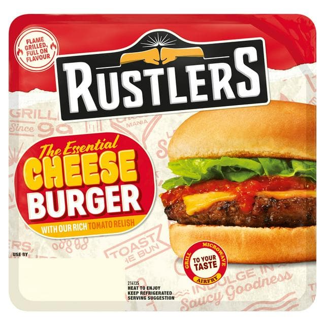 Rustlers the Essential Cheese Burger with our Rich Tomato Relish 172g - gallery image 1
