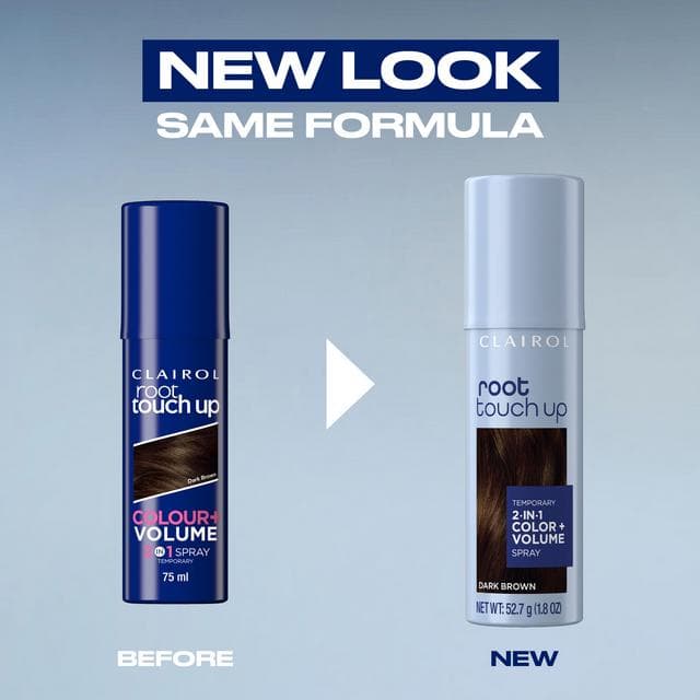 Clairol Root Touch-Up 75ml 2 in 1 Dark Brown Temporary Spray - gallery image 2