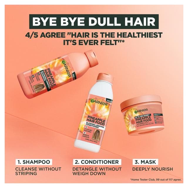 Garnier Ultimate Blends Glowing Lengths Pineapple & Amla Hair Food 3 in 1 Hair Mask Treatment 400ml - gallery image 5