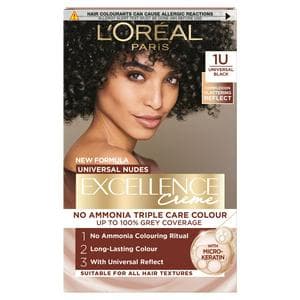L'Oreal Paris Excellence Universal Nudes Universal Black 1U with Complexion Flattering Reflects