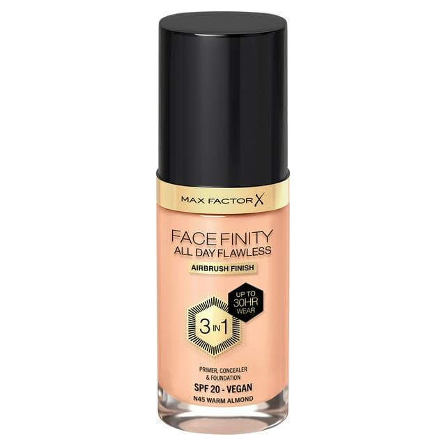 Max Factor All Day Flawless 45 Warm Almond Foundation 30ml - gallery image 1