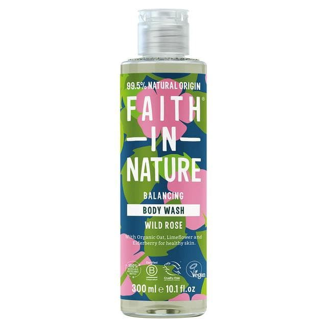 Faith in Nature Wild Rose Body Wash 300ml - gallery image 1