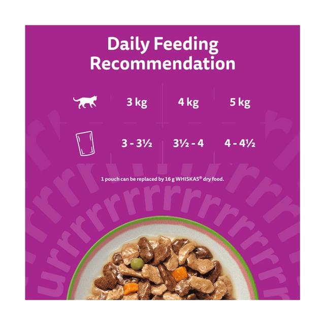 Whiskas 1+ Chef's Choice Mix in Gravy Adult Wet Cat Food Pouches 12 x 85g - gallery image 4