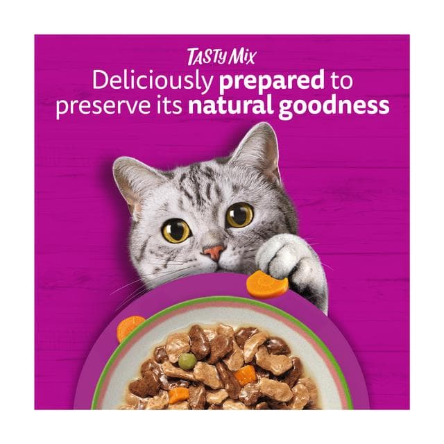 Whiskas 1+ Chef's Choice Mix in Gravy Adult Wet Cat Food Pouches 12 x 85g - gallery image 6