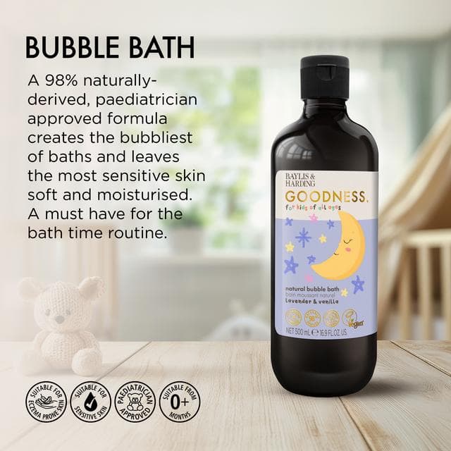 Baylis & Harding Goodness Kids Lavender & Chamomile Bubble Bath 500ml - gallery image 3
