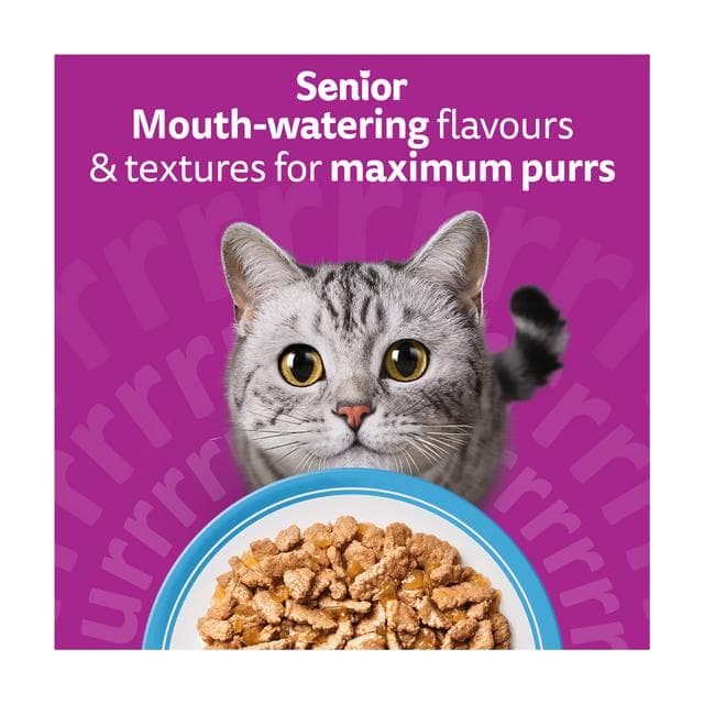 Whiskas 7+ Fish Favourites in Jelly Senior Wet Cat Food Pouches 12 x 85g - gallery image 6