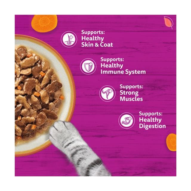 Whiskas 1+ Country Collection Mix in Gravy Adult Wet Cat Food Pouch 12 x 85g - gallery image 3