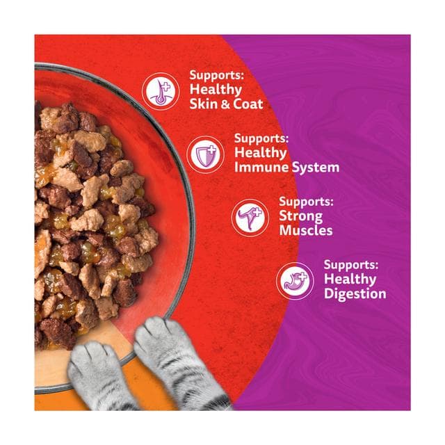 Whiskas 1+ Duo Meaty Combos in Jelly Adult Wet Cat Food Pouches 12 x 85g - gallery image 3