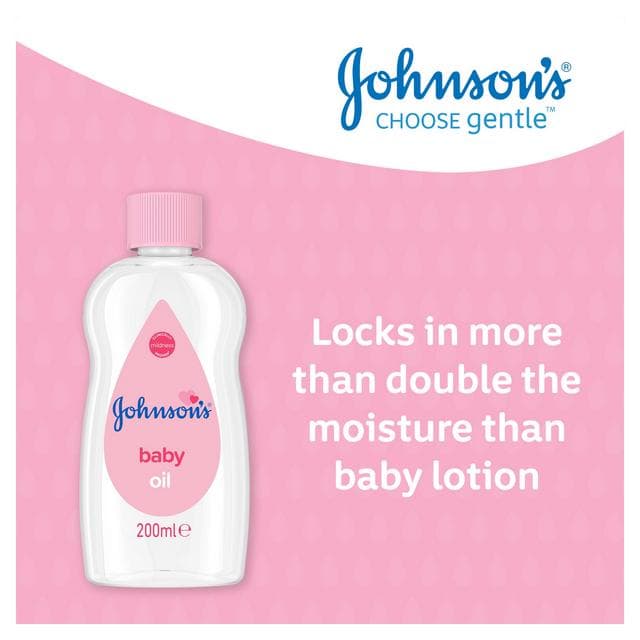 Johnson's Baby Oil Baby Skin Moisturiser & Dryness Protection 200ml - gallery image 3