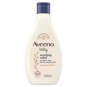 Aveeno Soothing Relief Emollient Dry Skin Baby Wash 250ml