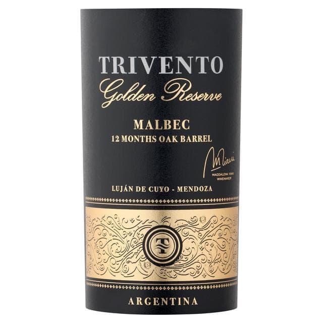 Trivento Golden Reserve Malbec Red Wine 75cl - gallery image 2