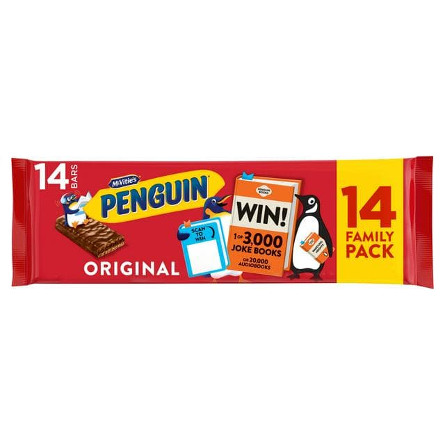 McVitie's Penguin Original Biscuit Bars 14 x 24.6g - gallery image 1