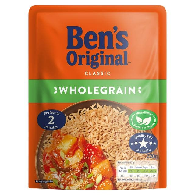 Ben's Original Classic Wholegrain Microwave Rice 220g - gallery image 1