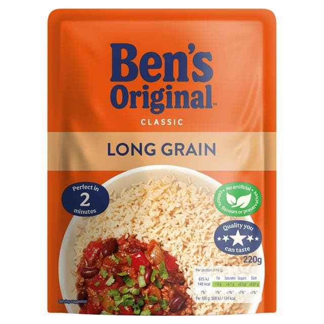 Ben's Original Classic Long Grain Microwave Rice 220g - gallery image 1