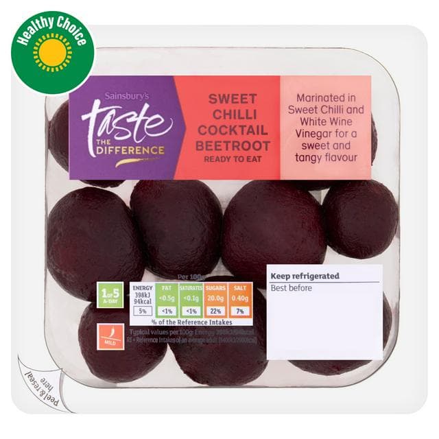 Sainsbury's Sweet Chilli Beetroot, Taste the Difference 200g - gallery image 1