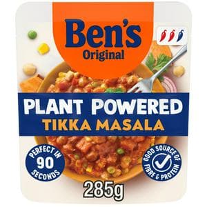 Bens Original Plant Powered Tikka Masala Curry Ready Meal 285g