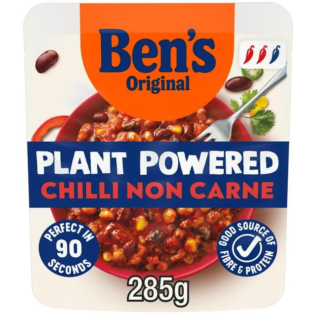 Bens Original Plant Powered Bean Chilli Non Carne Ready Meal 285g - gallery image 1