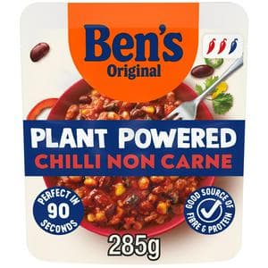 Bens Original Plant Powered Bean Chilli Non Carne Ready Meal 285g