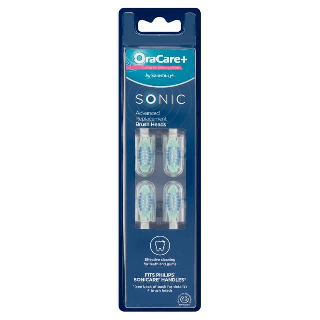Sainsbury's Sonic Advanced Replacement Brush Heads x4 - gallery image 1
