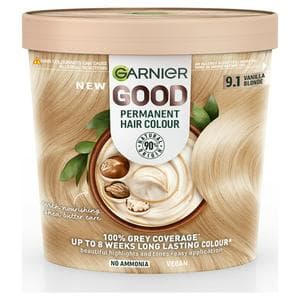Garnier Good Permanent No Amonia & Shea Butter Formula 100% Grey Coverage 7.12 Sweet Latte Hair Dye