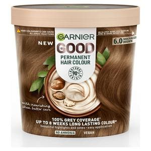 Garnier Good Permanent with No Amonia Formula 100% Grey Coverage 6.0 Mochaccino Brown Hair Dye