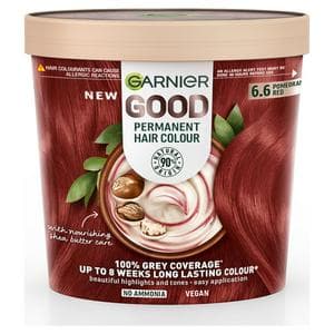 Garnier Good Permanent No Ammonia Formula 100% Grey Coverage 6.6 Pomegranate Red Hair Dye