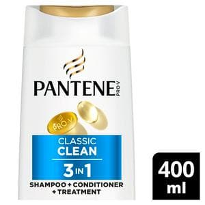 Pantene Pro-V Classic Clean 3 In 1 Shampoo for Normal to Mixed Hair 400ml