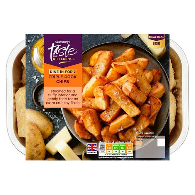 Sainsbury's Chunky Triple Cook Chips, Taste the Difference 400g - gallery image 1