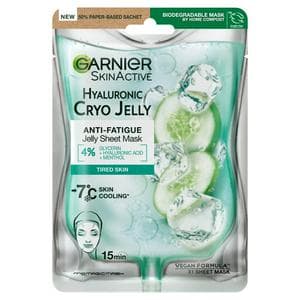 Garnier Anti-Fatigue Hyaluronic Acid & Icy Cucumber Cryo Jelly Face Mask