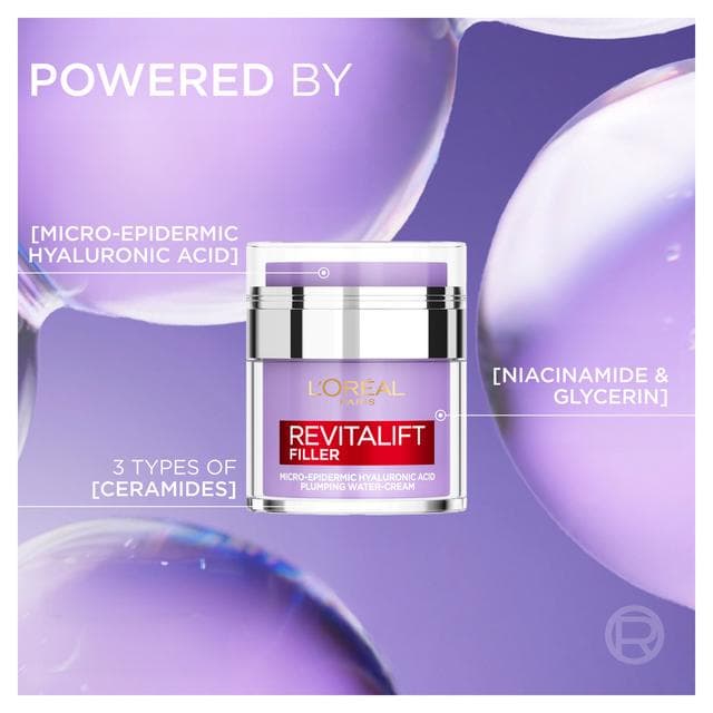 L'Oréal Paris Revitalift Filler Replumping Water Cream 50ml - gallery image 3