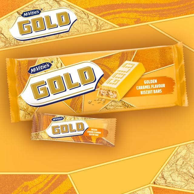 McVitie's Gold Caramel Flavour Biscuit Bars Multipack 7x18.3g - gallery image 2